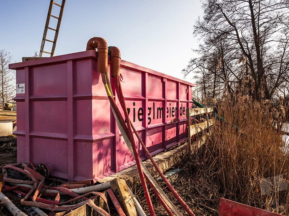 Absetzbecken Baustelle