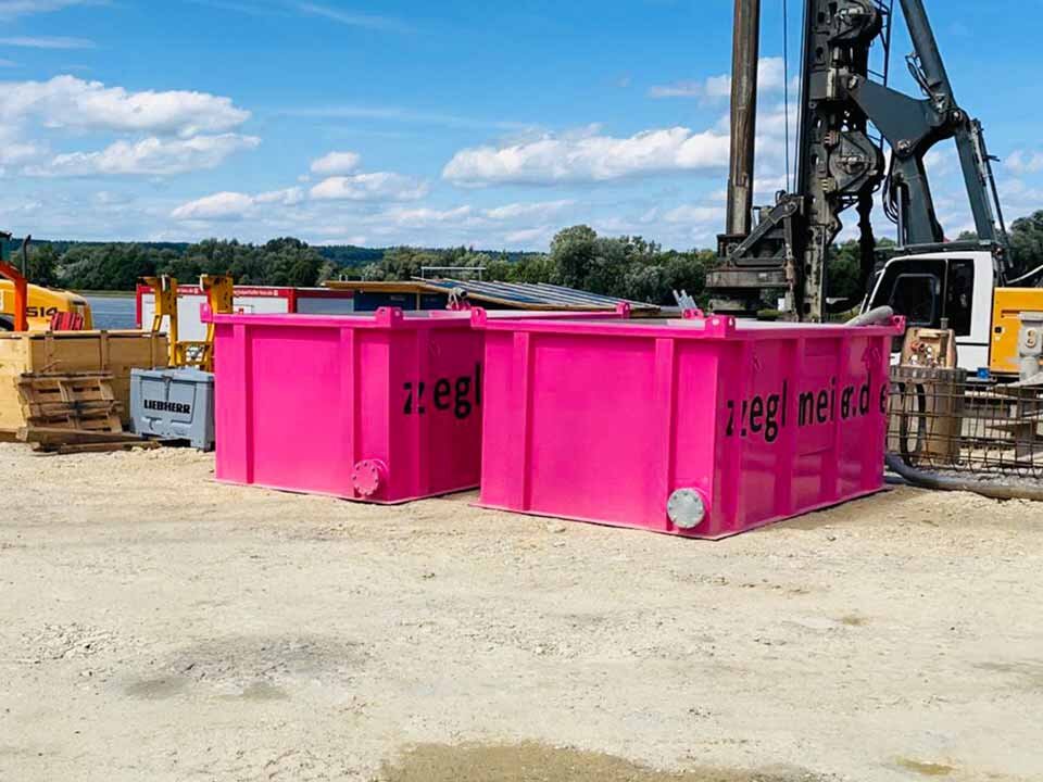 Absetzbecken im Einsatz