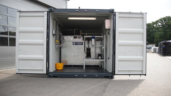 Fueltainer-6000L-Mobile-Tankstelle-Fuer-Diesel-HVO-und-Benzin-AwSV-IBC-15Ft-Containertank mieten