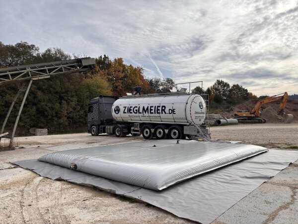 Flexitainer 35.000 L mieten – Mobiler Wassertank / Löschwasserbehälter