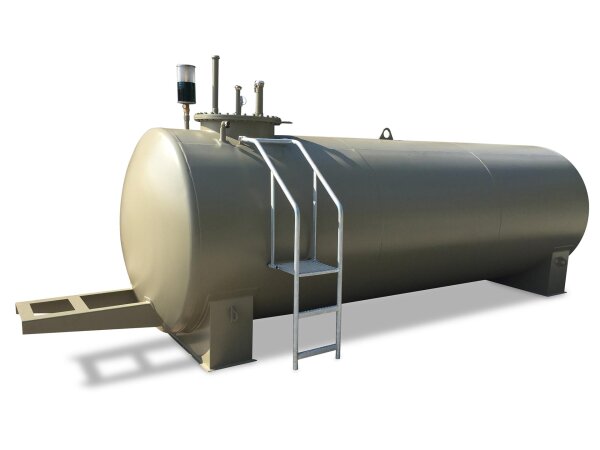 Stahltank 10.000 L doppelwandig mieten – Oberirdischer AwSV-Tank für Diesel, Heizöl & Emulsionen