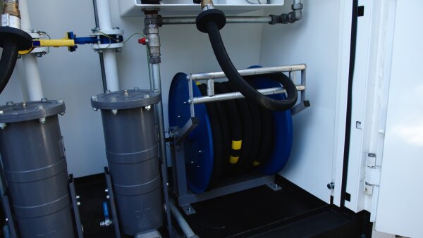 Mobiler ATEX-Tankcontainer für Flugzeug- und Hubschrauberbetankung – Benzin (A1) – ISO 20 ft – Miete