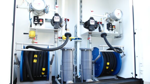 Mobiler ATEX-Tankcontainer für Flugzeug- und Hubschrauberbetankung – Benzin (A1) – ISO 20 ft – Miete