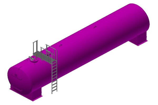 Stahltank 60.000 L doppelwandig mieten – Oberirdischer Lagertank für Gefahrstoffe & AWsV EN12285-2, Klasse B+C