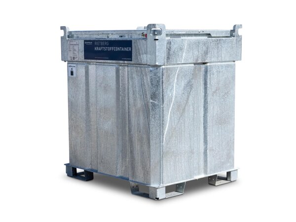 Mobile Dieseltankstelle 950 L mieten – Verzinkter Stahltank mit 230V Pumpe, AwSV- & WHG-konform