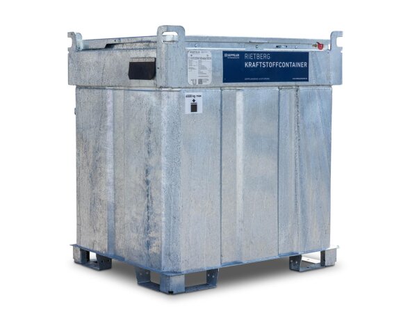 Mobile Dieseltankstelle 950 L mieten – Verzinkter Stahltank mit 230V Pumpe, AwSV- & WHG-konform