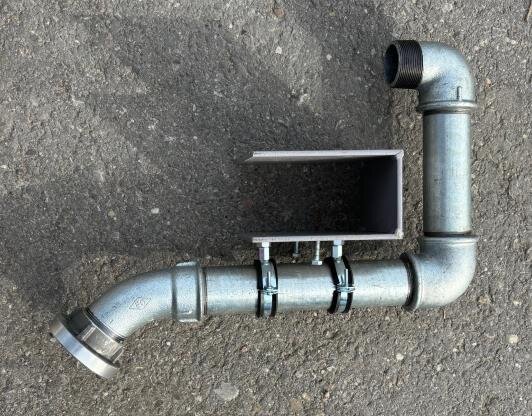 Einlaufstutzen für 10 m³ Absetzbecken mieten – Zulaufadapter für mobile Absetz- & Waschbecken