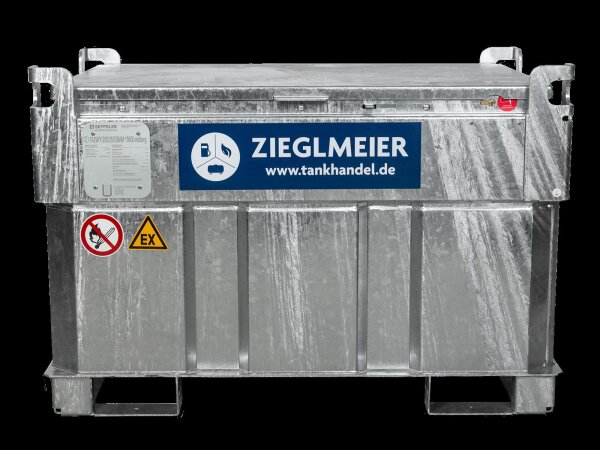 Mobile Benzintankstelle 330 Liter mieten – Komplett-Set mit 230 V Pumpe für Benzin & Flugkraftstoffe, AwSV-konform als Lager- & Transporttank