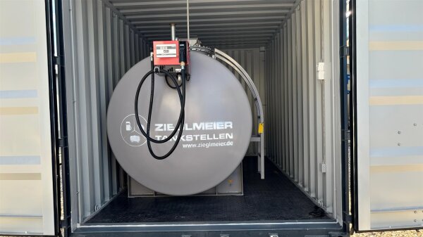 FuelTainer 7.000 L mieten – WHG- & AwSV-konformer Tankstellencontainer / Dieseltank im 15ft Container