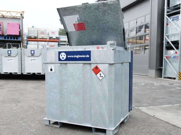 Mobile Tankstelle QUADRO-BLUE 1000-230 mieten – Doppelwandig, AwSV-zugelassen, 980 L Diesel + 170 L AdBlue®